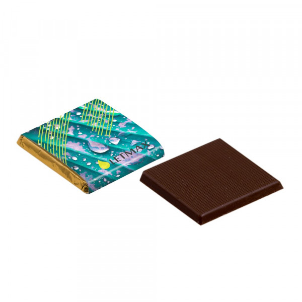 Vierkante napolitain van pure chocolade (vanaf 400 stuks)